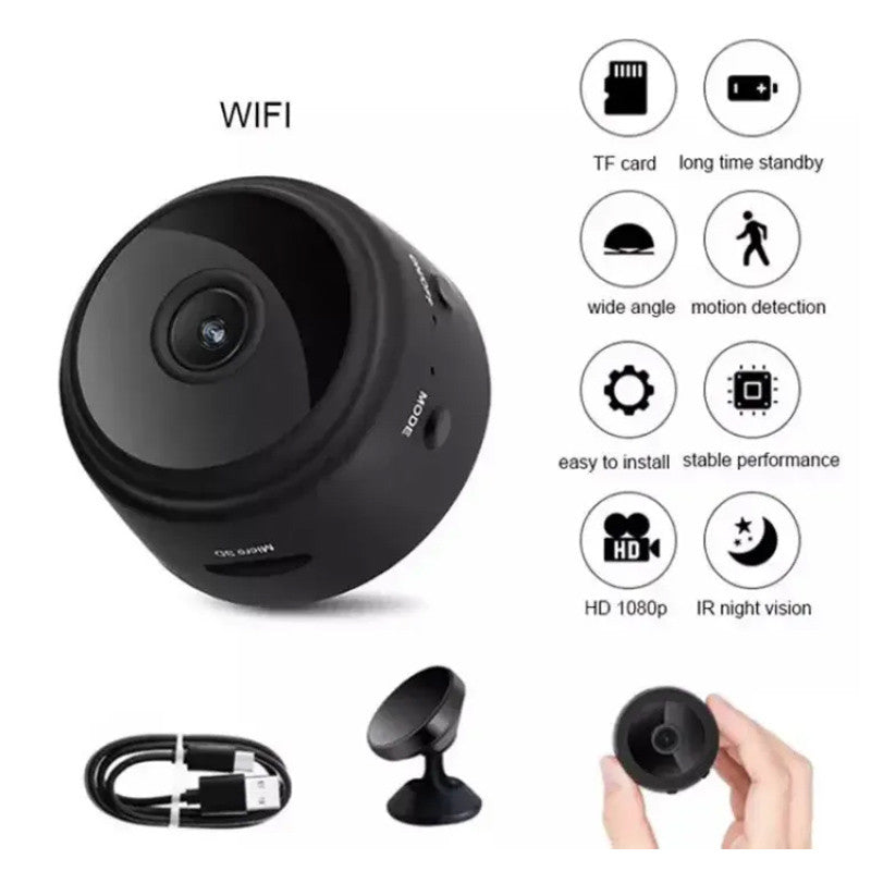 A9 Mini WiFi Wireless IP Security Camera – 1080p HD, Night Vision, Motion Alerts