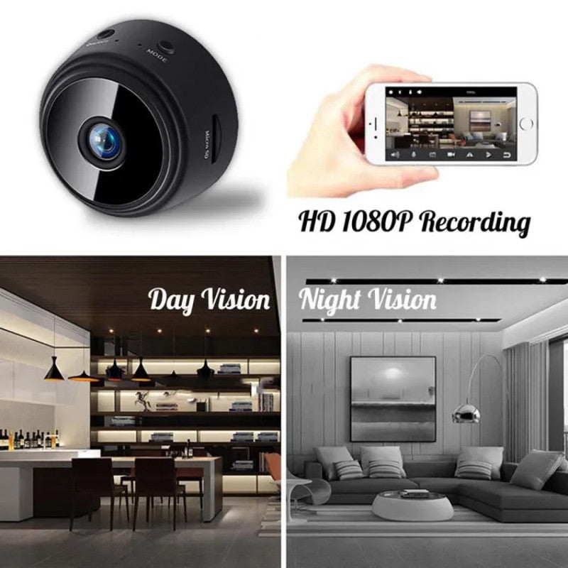 A9 Mini WiFi Wireless IP Security Camera – 1080p HD, Night Vision, Motion Alerts