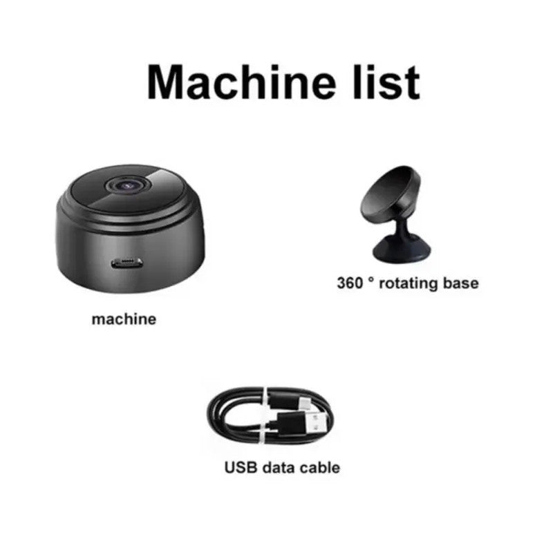 A9 Mini WiFi Wireless IP Security Camera – 1080p HD, Night Vision, Motion Alerts