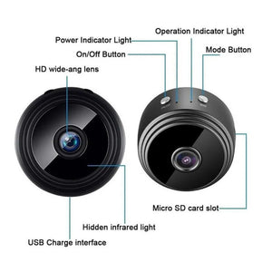 A9 Mini WiFi Wireless IP Security Camera – 1080p HD, Night Vision, Motion Alerts