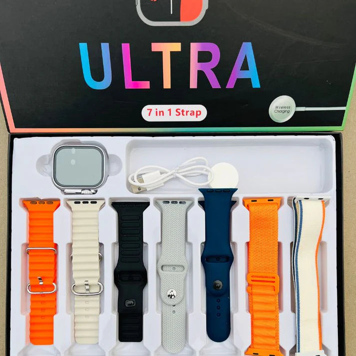 S10 Ultra 2 Smart Watch with 7 Straps – Infinite Display, Bluetooth Calling & Health Tracking