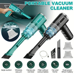 3-in-1 Handheld Rechargeable Vacuum Cleaner – High Suction, Cordless & Multi-Surface Cleaning