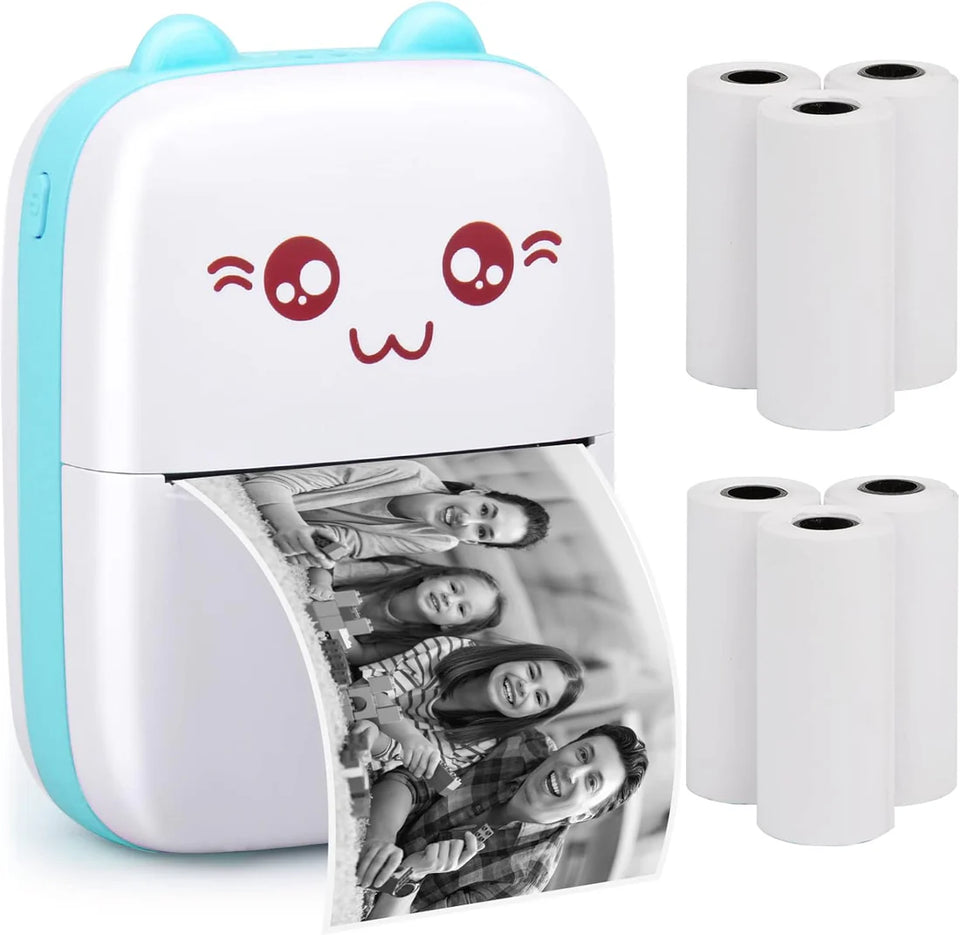 Wireless Mini Thermal Printer – Instant Inkless Photo & Label Printer (For Kids & Office Use)