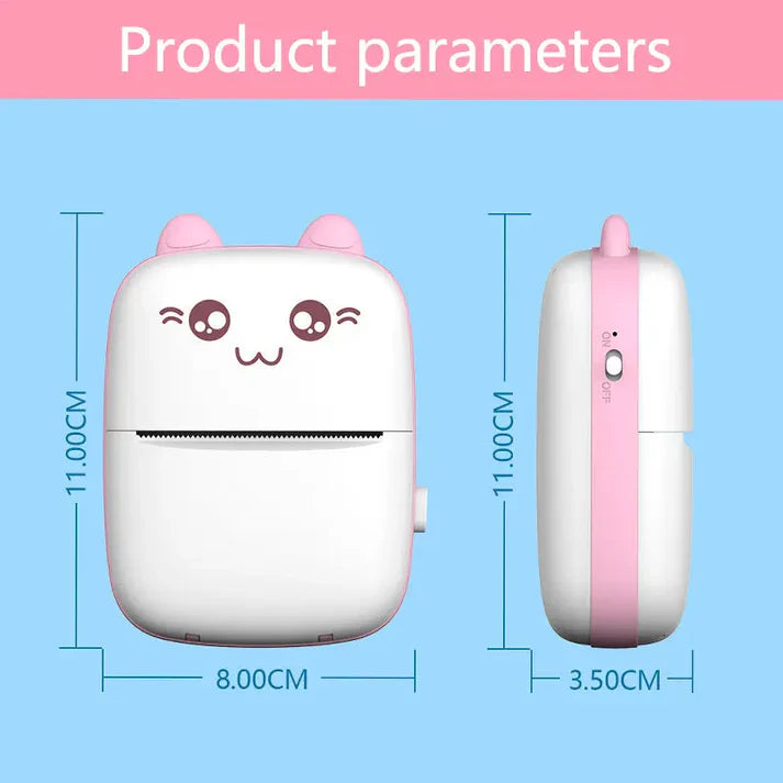 Wireless Mini Thermal Printer – Instant Inkless Photo & Label Printer (For Kids & Office Use)