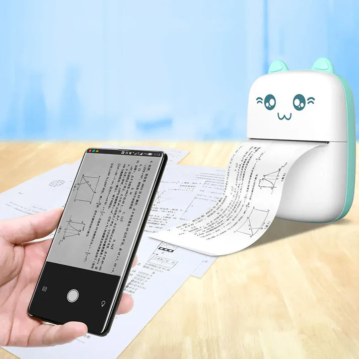 Wireless Mini Thermal Printer – Instant Inkless Photo & Label Printer (For Kids & Office Use)