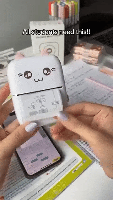 Wireless Mini Thermal Printer – Instant Inkless Photo & Label Printer (For Kids & Office Use)